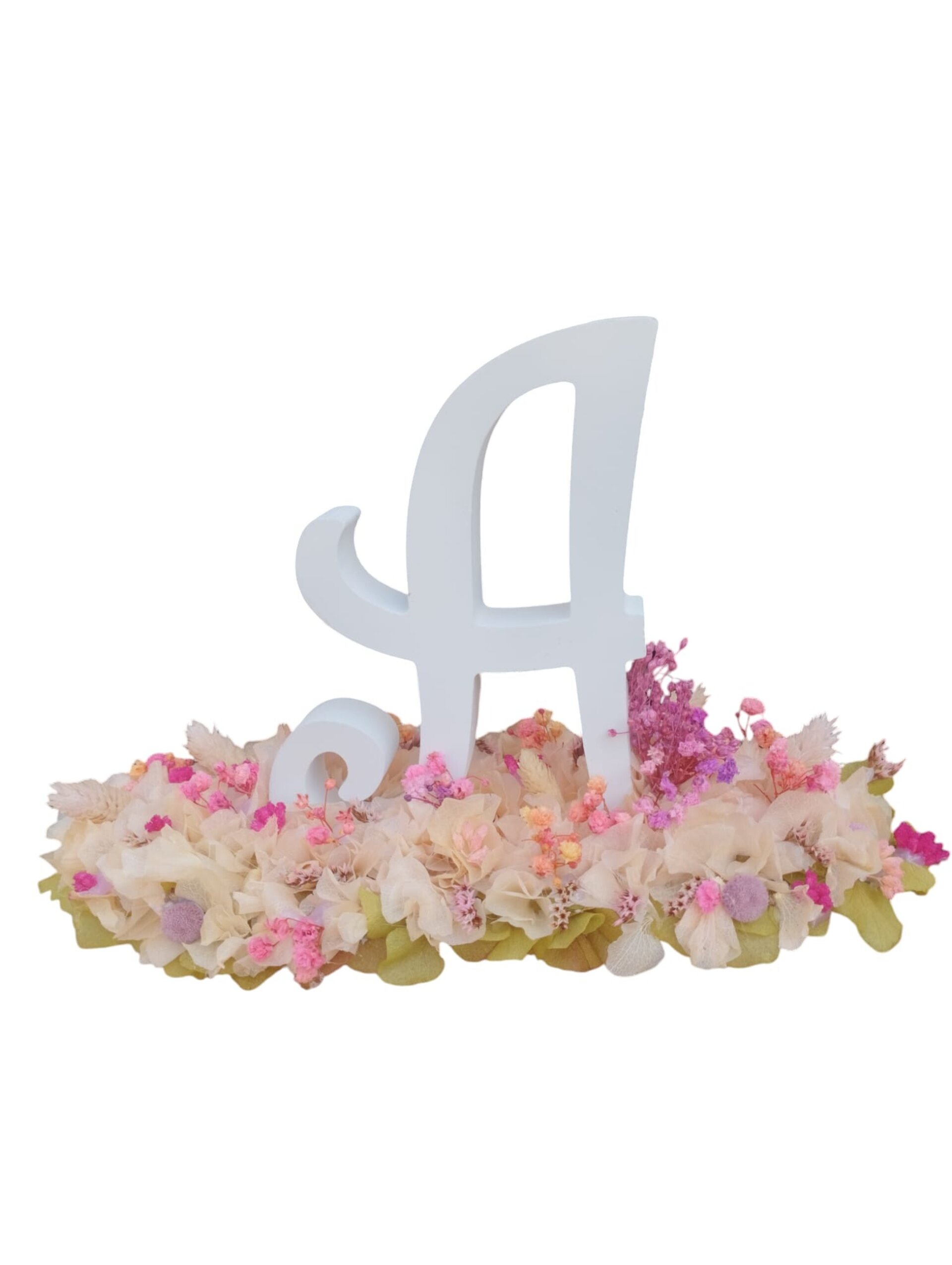Letra de Madera Personalizada con Flores Preservadas REGALO ORIGINAL PERSONALIZA - 6