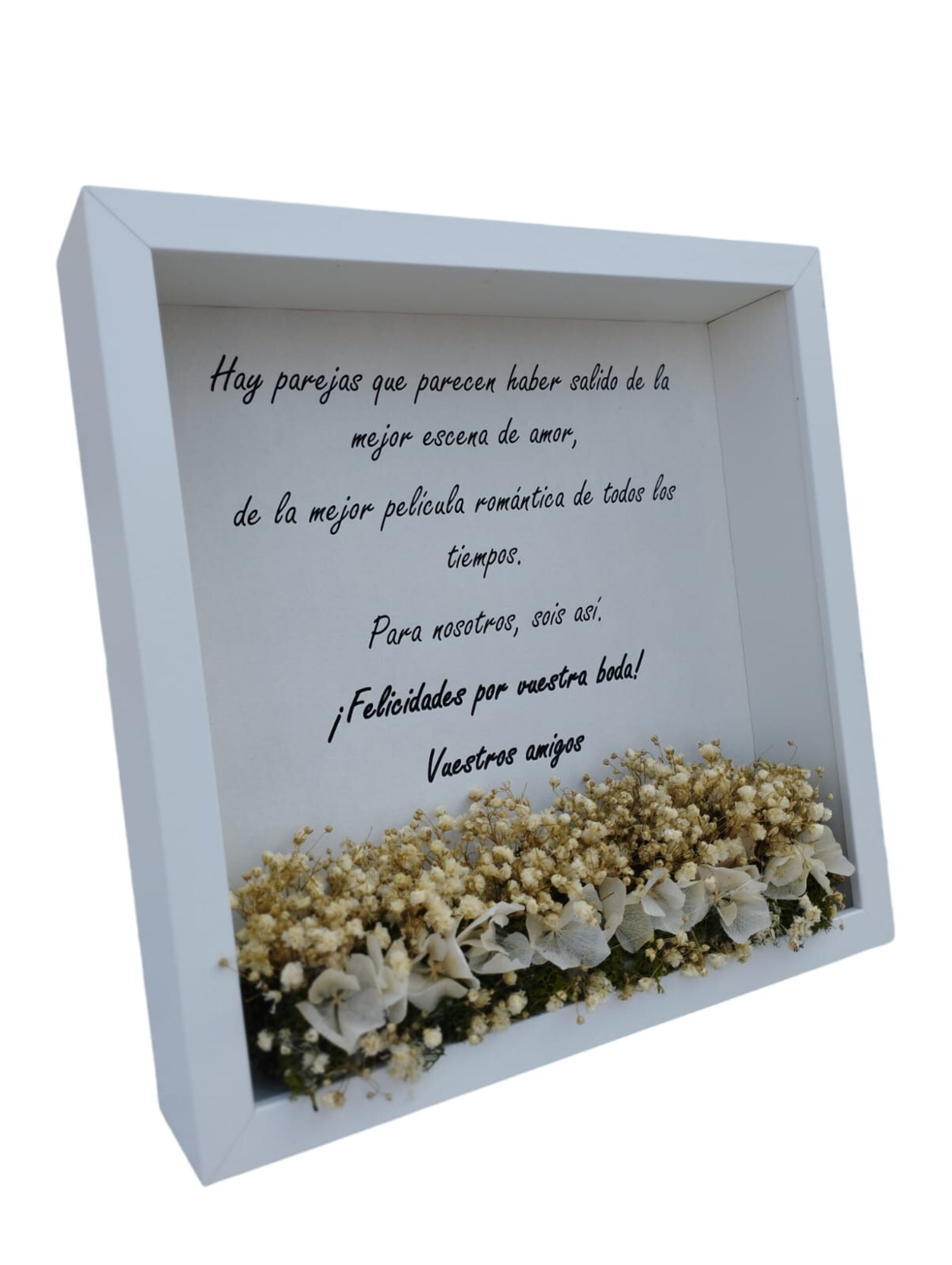 Marco Fotos con Flor Preservada y Dedicatoria Personalizada Regalos - 2