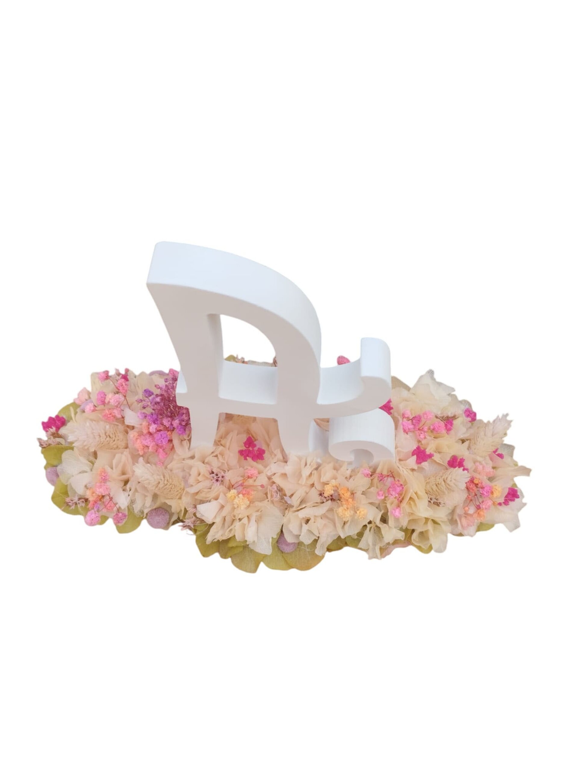 Letra de Madera Personalizada con Flores Preservadas REGALO ORIGINAL PERSONALIZA - 5
